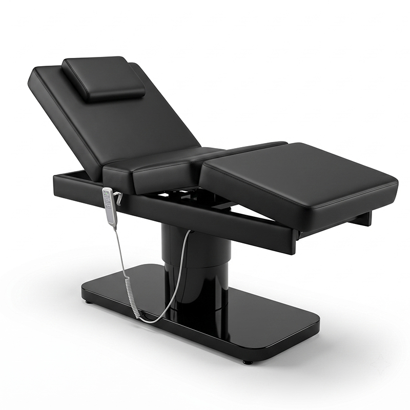 Wellness Spa And Salon - Schwarzes Minimalistisches 3-Motoren Spa-Massagebett für Schönheitssalons