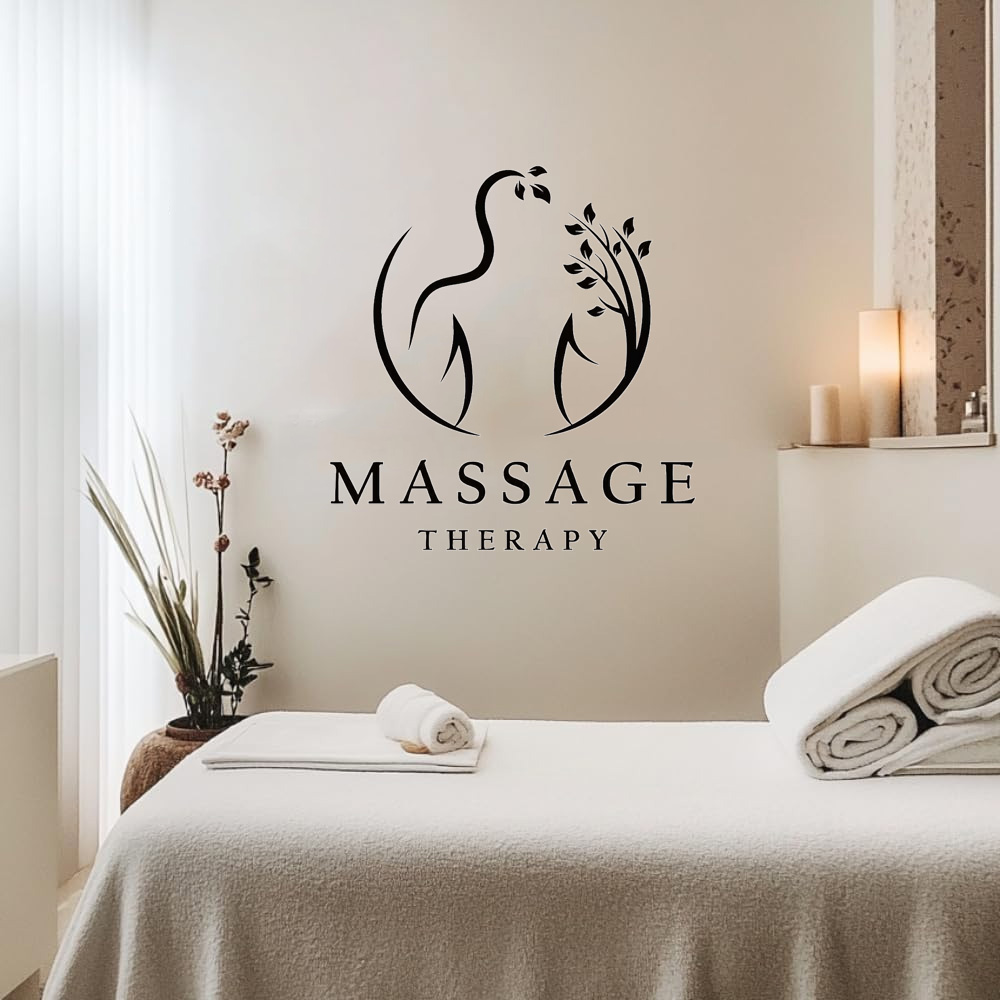 Wellness Spa And Salon - Vinyl-Wandaufkleber für Massagetherapie, Spa, Wellness-Center, Salon