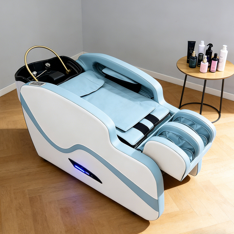 Wellness Spa And Salon - Luxuriöses japanisches Kopftherapie-Massagebett mit Keramik-Shampoo-Becken, Spa,