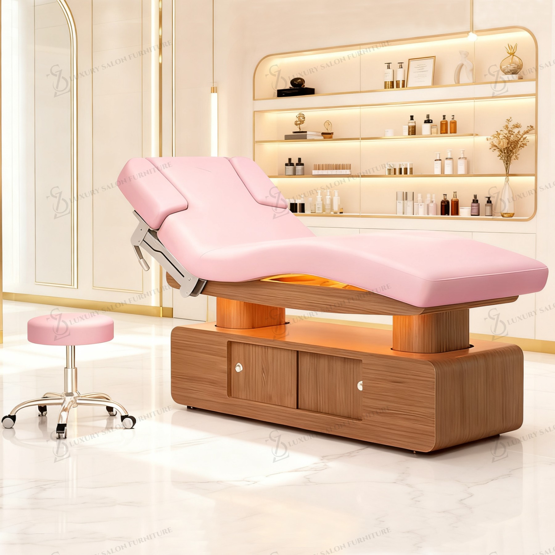 Wellness Spa And Salon - Luxus 3/4 Motoren Rosa Schönheit Bett